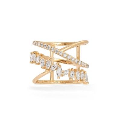 Tuyên bố của Đảng Chiếc nhẫn kim cương bằng bạc Sterling Rhodium