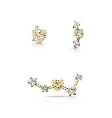OEM Constella Stud tai 925 18k vàng trắng Stud tai