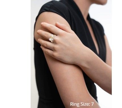 Đồ trang sức tinh tế nhiều màu Ethiopia Opal Butterfly Ring 18k vàng vàng trên Sterling bạc