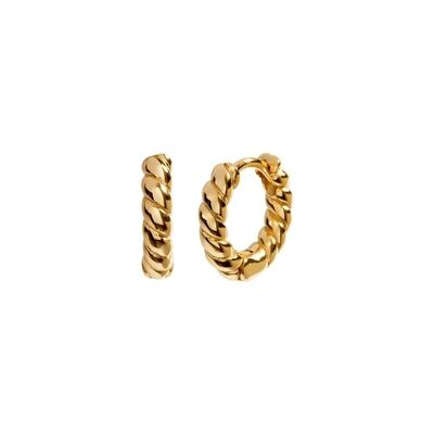 18K vàng tuyên bố Hoop bông tai tuyên bố 925 Sterling bạc bông tai