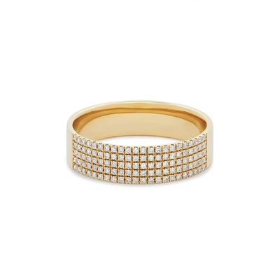 Micron Pave CZ 18K vàng bọc đá quý nhẫn xì gà 925 Sterling bạc