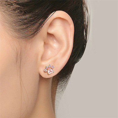 Nhìn đáng yêu dấu chân động vật của trẻ em Bàn tai bằng đồng bạc 925