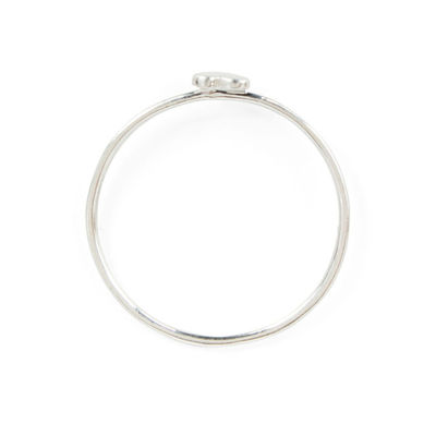 Nhẫn trái tim thiết kế tinh tế đơn giản 925 Sterling bạc 18K vàng mạ không mờ