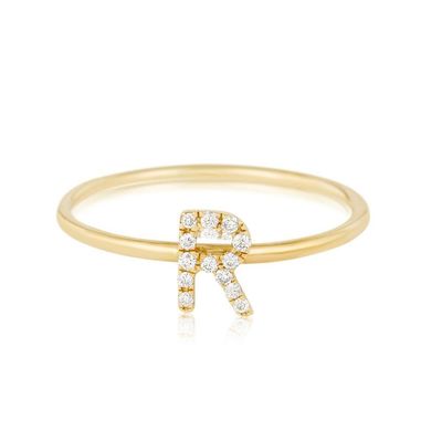 Vàng trang sức cá nhân hóa 18K vàng bọc xếp chồng ban đầu CZ nhẫn mỏng cho phụ nữ