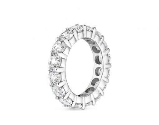 925 Sterling Silver Eternity Bands Ring Rhodium Plated Handmade Rings Công nghệ trang sức