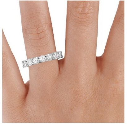 925 Sterling Silver Eternity Bands Ring Rhodium Plated Handmade Rings Công nghệ trang sức