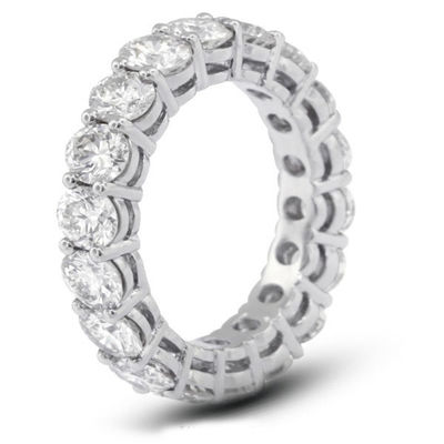 925 Sterling bạc 4mm CZ Eternity Band Nhẫn thân thiện với môi trường