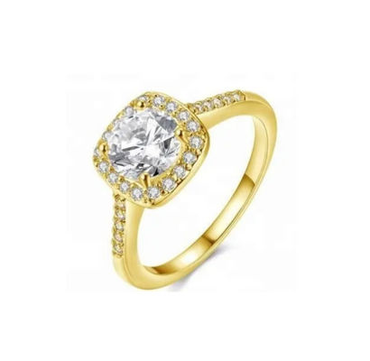 Nhẫn kim cương 18K vàng kim cương kích thước 5 - kích thước 10 Chiếc nhẫn đính hôn phụ nữ