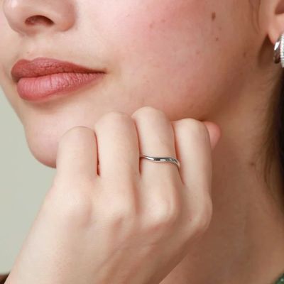 Giấy chứng nhận đánh giá của bên thứ ba 925 Sterling bạc nữ đơn giản trang sức nhẫn