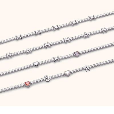 OEM cổ điển đồng Star Anh dây chuyền quần vợt với đá Zircon hình khối rực rỡ