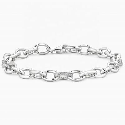 Chick Style Micro Insert Inlay Công nghệ 925 Sterling Silver vàng trắng dây đeo