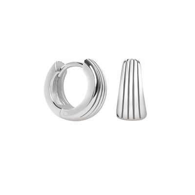 ECO 925 Sterling Silver Huggie Bàn tai vàng trắng được mạ cho lễ kỷ niệm