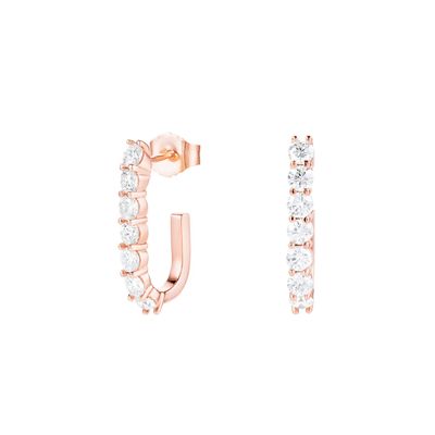 Hoa tai đinh tán uốn cong hợp thời trang bằng bạc Sterling 925 vàng 14k cho phụ nữ Trang sức cho bé gái