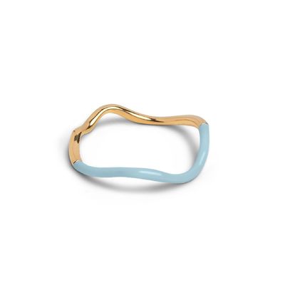 925 Sterling Silver 18k Gold Pink Enamel Band Rings Cho Phụ nữ Cô gái