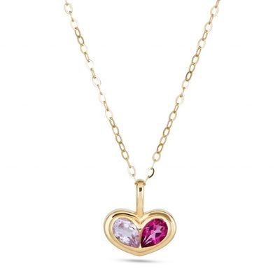 Valentine ngày quà màu sắc trái tim hình đá quý dây chuyền vòng cổ cho đính hôn
