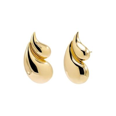 2024 Double Teardrop Fashion 18K Bàn tai bọc vàng và chấp nhận logo tùy chỉnh