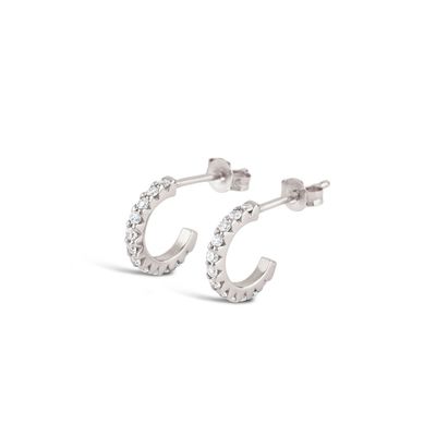 Tay làm 18K vàng mạ Mini Cubic Zircon nhỏ mở vòng đeo tai với Princess Cut
