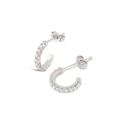 Tay làm 18K vàng mạ Mini Cubic Zircon nhỏ mở vòng đeo tai với Princess Cut