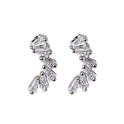 Zirconia Ear Studs cho phụ nữ Vermeil trang sức Băng tai