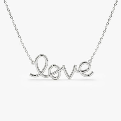 925 Sterling Silver 14K vàng đính dây chuyền tình yêu cho phụ nữ quà Valentine
