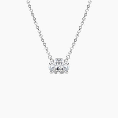 Xương hình bầu dục cắt 5A Trắng hình khối Zirconia Đá đá quý lấp lánh Anh dây chuyền cho phụ nữ đồ trang sức cổ điển