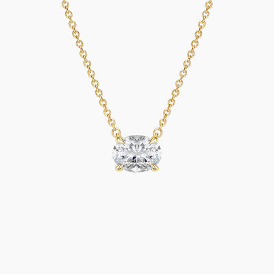 Xương hình bầu dục cắt 5A Trắng hình khối Zirconia Đá đá quý lấp lánh Anh dây chuyền cho phụ nữ đồ trang sức cổ điển
