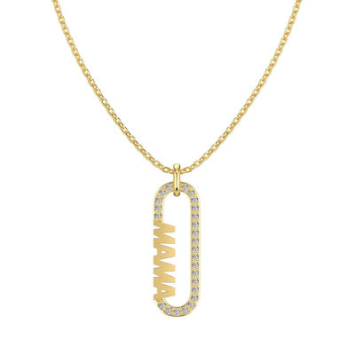 18k vàng mẹ clip dây chuyền dây chuyền trong 925 Sterling bạc