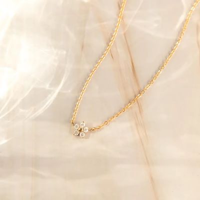 925 Sterling Silver Flower Necklace Exquisite Trendy Rhodium Plated For Engagement Wedding Party Perfect Gift For Girlfriends 925 Sterling Silver Flower Necklace Exquisite Trendy Rhodium Plated For Engagement Wedding Party Đám cưới Đám cưới