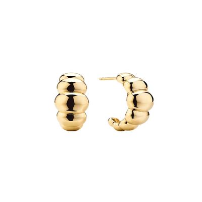 18K vàng Rhodium mạ lưỡi liềm Stud tai nghe ️ Điển hình mái vòm Hoop tai nghe cho phụ nữ, hoàn hảo cho hàng ngày & bên