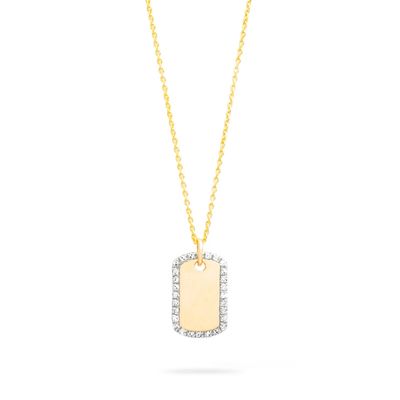 925 Sterling Silver Gold Rhodium Plated Zircon khắc vòng cổ