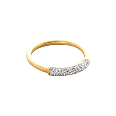 925 Sterling bạc 18K vàng bọc CZ đắp nhẫn cho phụ nữ