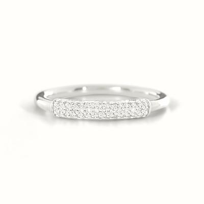 925 Sterling bạc 18K vàng bọc CZ đắp nhẫn cho phụ nữ