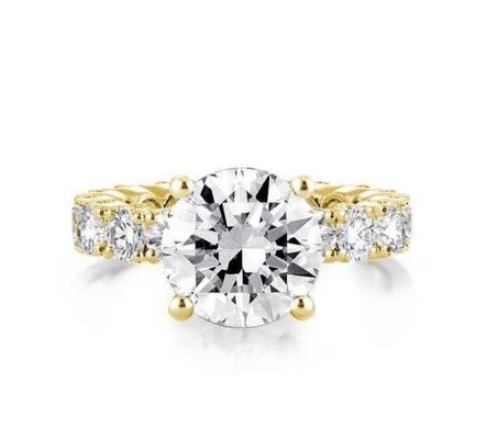 18K vàng trắng Zircon Eternity Band 925 Sterling bạc nhẫn đính hôn