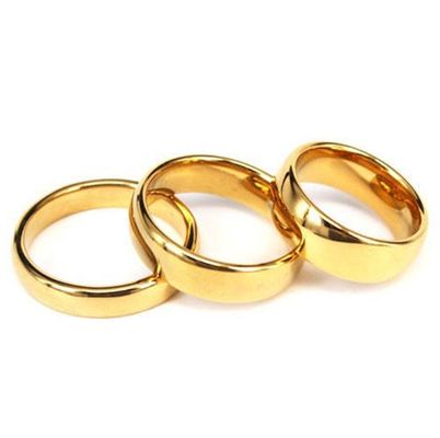 Custom Design Comfort Fit 14K Gold Plated Plain Wedding Rings and Engagement Bands