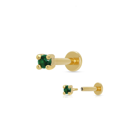 Bông tai mặt sau phẳng màu bạc 925 Cubic Zircon chất lượng cao của YUNCHENG