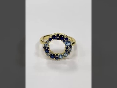 Blue CZ Eternity Band Nhẫn