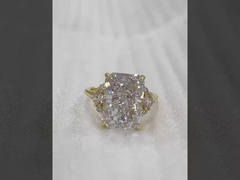 18K vàng bọc đá chính CZ Vintage đám cưới 925 Sterling bạc nhẫn cho các cô gái