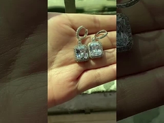 925 Sterling bạc vật liệu loại bán hàng hàng đầu vàng trắng bọc đinh tai cưới