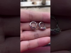 Rhodium bọc Unicorn màu sắc men váy Huggies Bàn tai cho thanh thiếu niên Thời trang trang sức